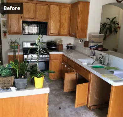 Kitchen Remodel in Bakersfield before